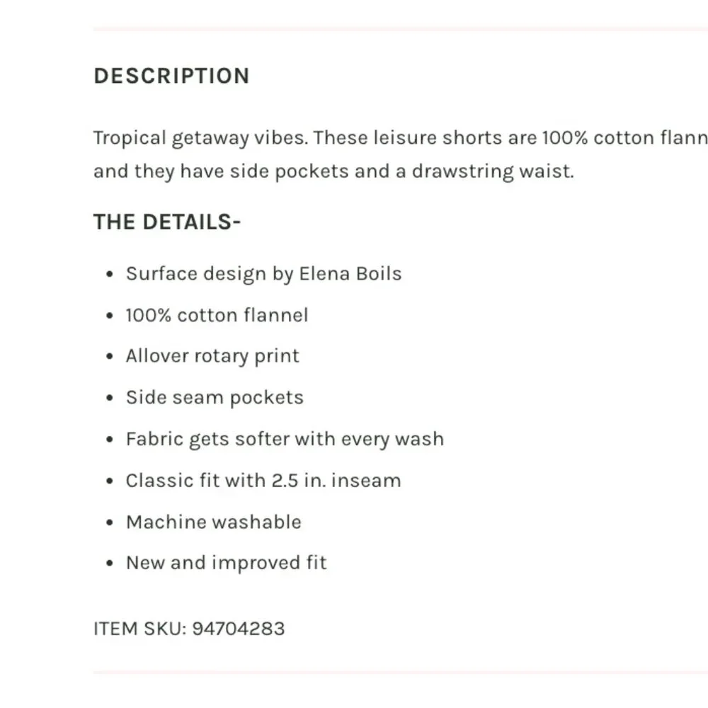 🌸 NWT Ban.do Leisure Floral Flannel Shorts in Pink Las Flores L & XL - Picture 5 of 10